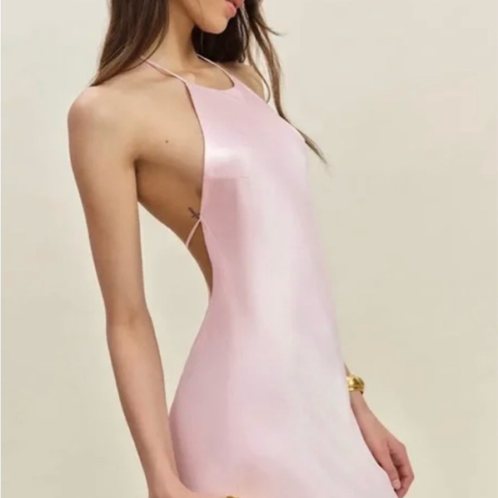 Reformation Jeany Silk dress in pink size small
